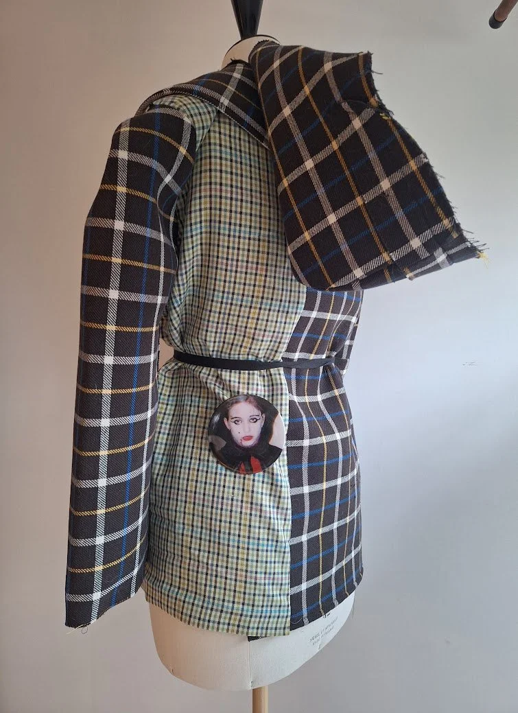crazy blazer made from raf simons fabric + RAF buttons