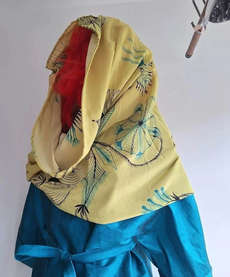 hoodie shawl made from dries van noten silk