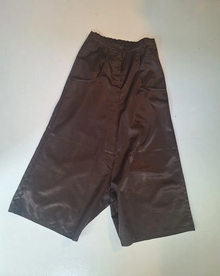 satin ART pant high rise low crotch
