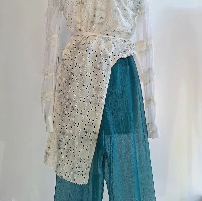 Dries van Noten super long sheer silk pants