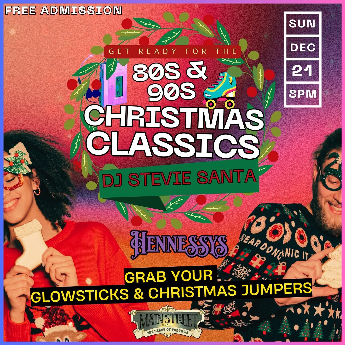 𝙃 𝙀 𝙉 𝙉 𝙀 𝙎 𝙎 𝙔 𝙎 
𝙎𝙐𝙉𝘿𝘼𝙔 21 𝘿𝙀𝘾𝙀𝙈𝘽𝙀𝙍
We&rsquo;re throwing it back . . . 
❄️ 80s 90s Night Christmas Special 🪩 
💃🏻 A night of dancing, fun and #classics this festive season 🕺Dig out your #christmasjumper and step back in ti