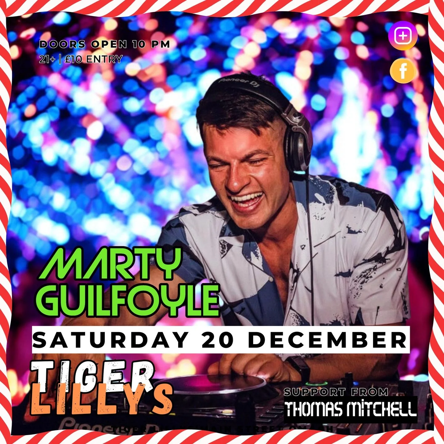 🎅🏻 Get ready for a Big Christmas Night Out with @martyguilfoyle TONIGHT at Tiger Lillys!!!
@thomasmitchelldj is kickin things off from 10pm 🙌 

SATURDAY 20 DECEMBER 
𝐌 𝐀 𝐑 𝐓 𝐘  𝐆 𝐔 𝐈 𝐋 𝐅 𝐎 𝐘 𝐋 𝐄 
with Support From 
𝐓 𝐇 𝐎 𝐌 𝐀 𝐒 