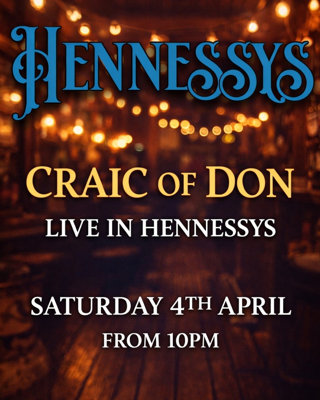 Saturday night = The Craic of Don 🔥

Live in Hennessys from 10pm &ndash; expect big tunes and even bigger energy 🍻

#Hennessys #Omagh #LiveMusic #SaturdayNight #Craic #OmaghEvents #NightOut