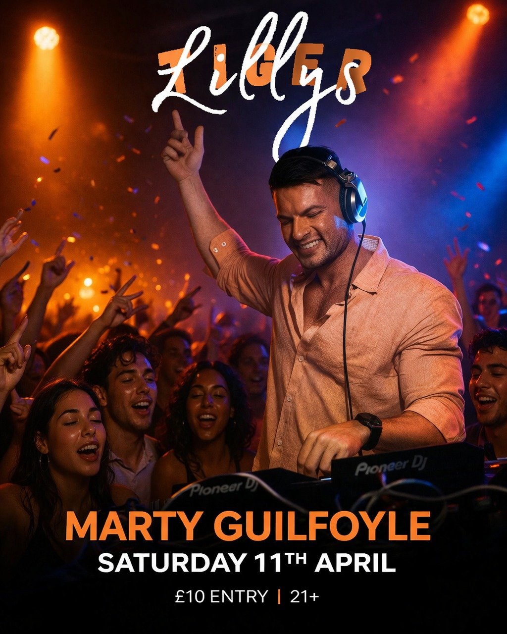 ⚡ TIGER LILLYS SATURDAYS ⚡

MARTY GUILFOYLE takes over Tiger Lillys on Saturday 11th April 🔥
Expect huge energy, unreal tunes and a packed dancefloor all night 🎧

This is not one to miss 👀

🎟 &pound;10 Entry | 21+
📍 Tiger Lillys
⏰ Doors Late

Ta