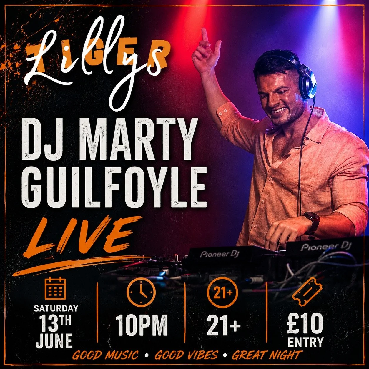 🎧 MARTY GUILFOYLE LIVE AT TIGER LILYS 🎧 @martyguilfoyle 

Get ready for a massive night at Tiger Lilys as one of Ireland&rsquo;s top DJs takes over the decks! 🔥

Marty Guilfoyle is bringing his high-energy sound, chart-topping hits, and unforgetta