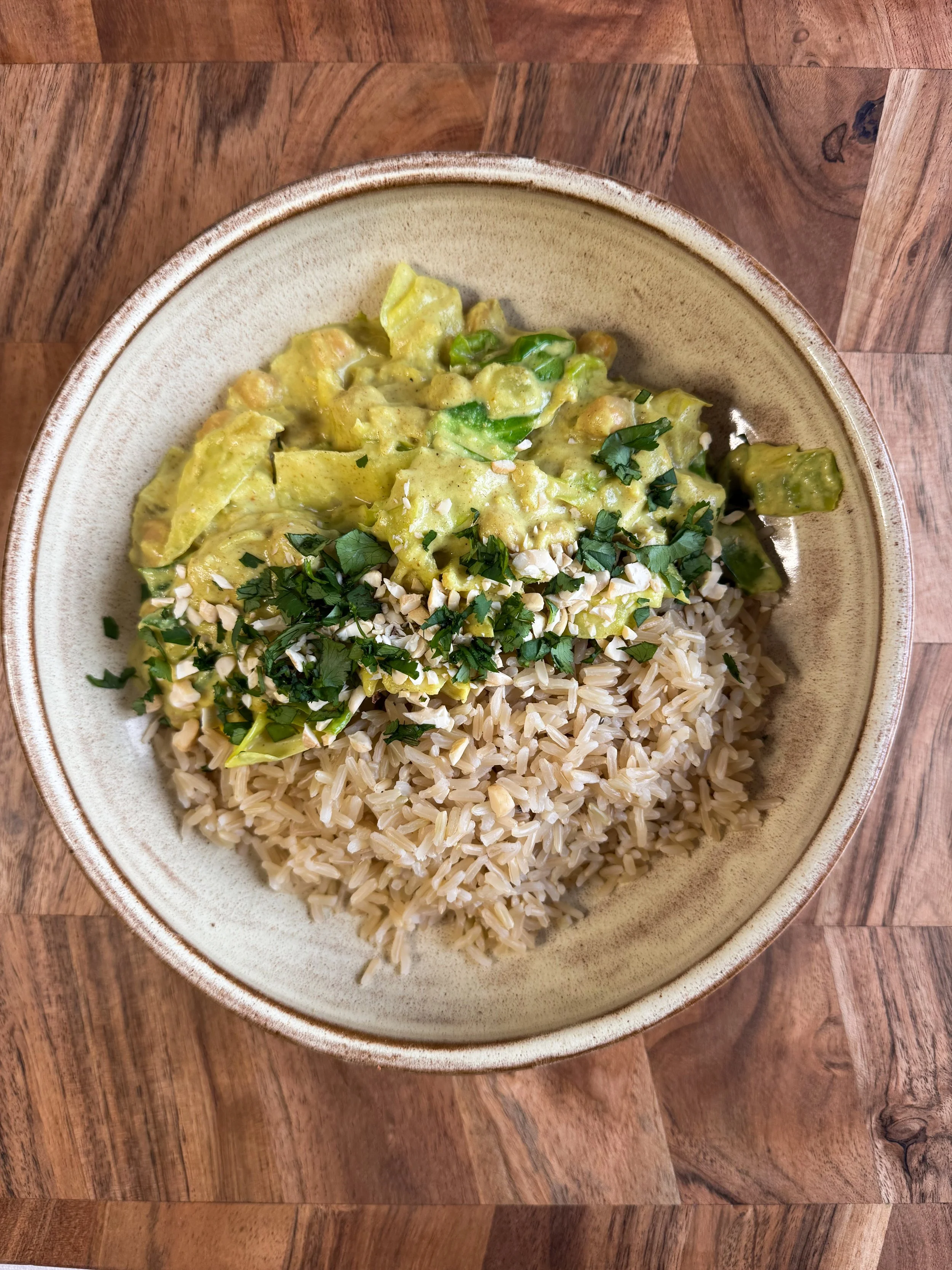 Cashew, Chickpea &amp; Sweetheart Cabbage Korma