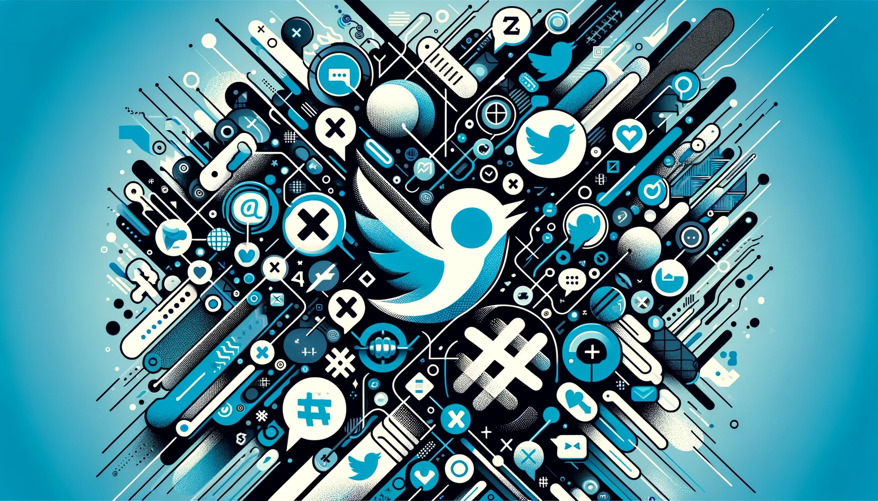 DALL·E 2023-12-11 13.39.15 - A modern 16x9 background image that creatively incorporates the attached symbols that represent the platform formerly known as Twitter. The design int.png