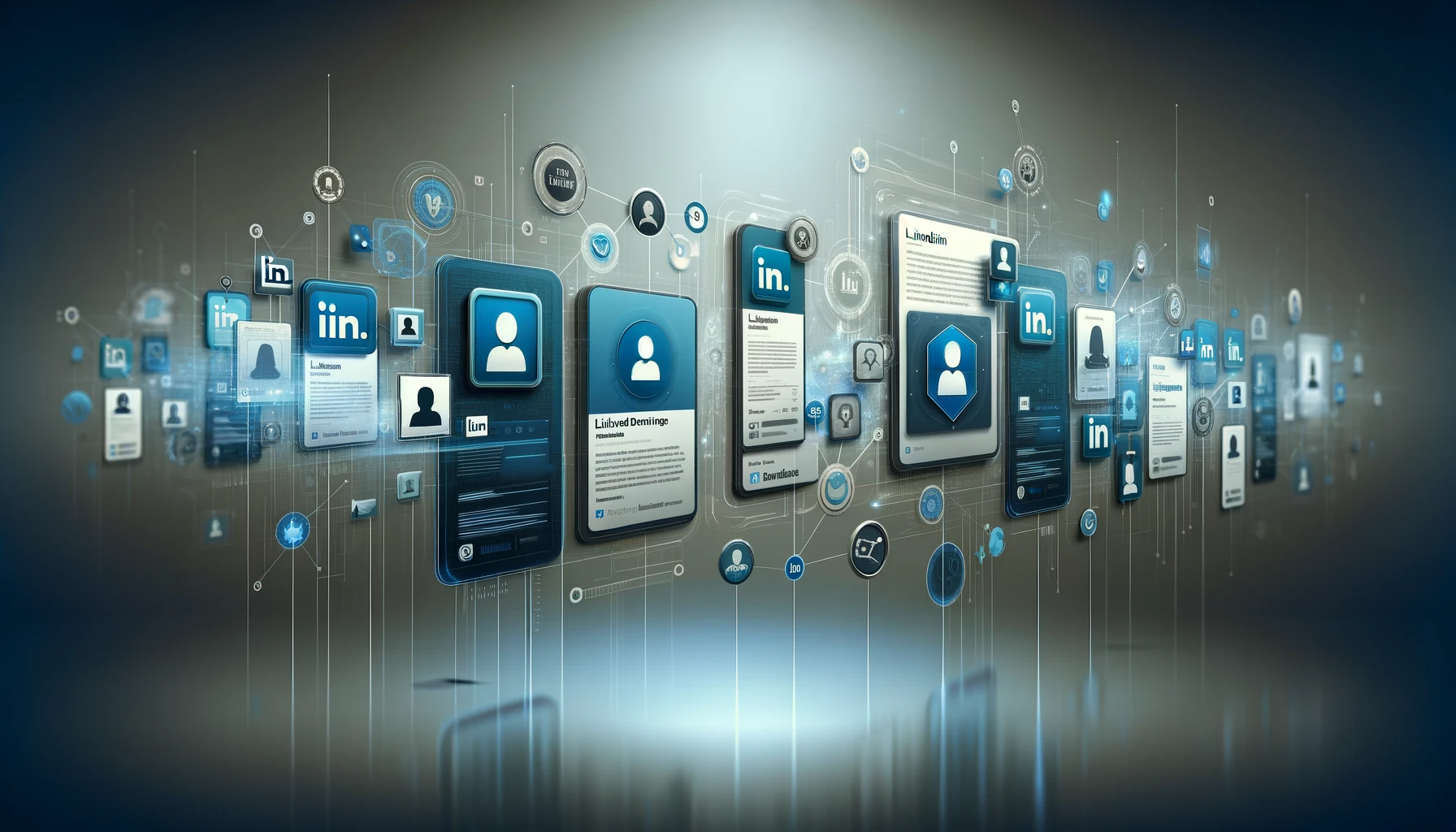 DALL·E 2023-12-08 11.42.49 - A professional and sleek 16x9 background image capturing the essence of LinkedIn and digital advertisements. The design features a sophisticated color.png
