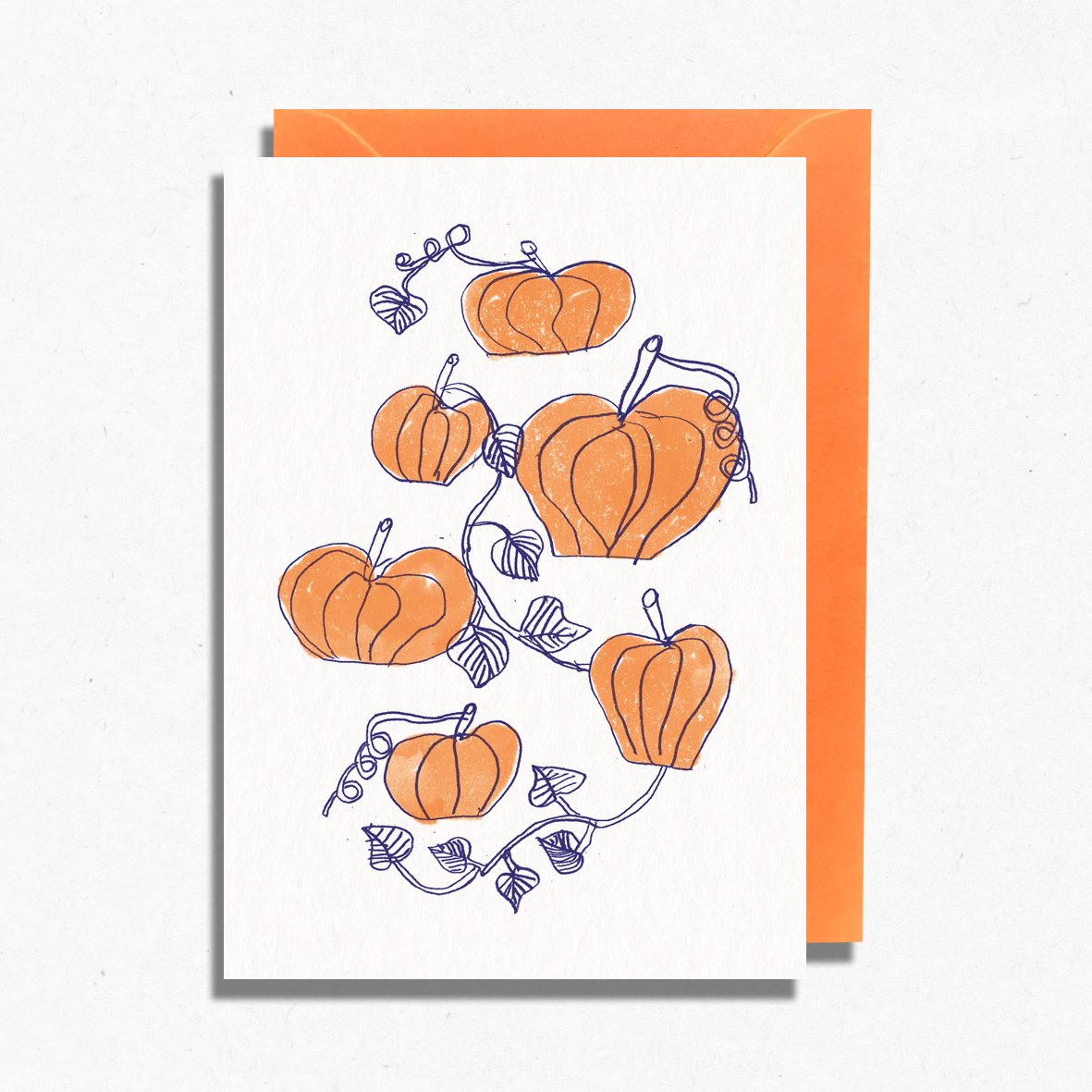 Pumpkins Illustrated Card