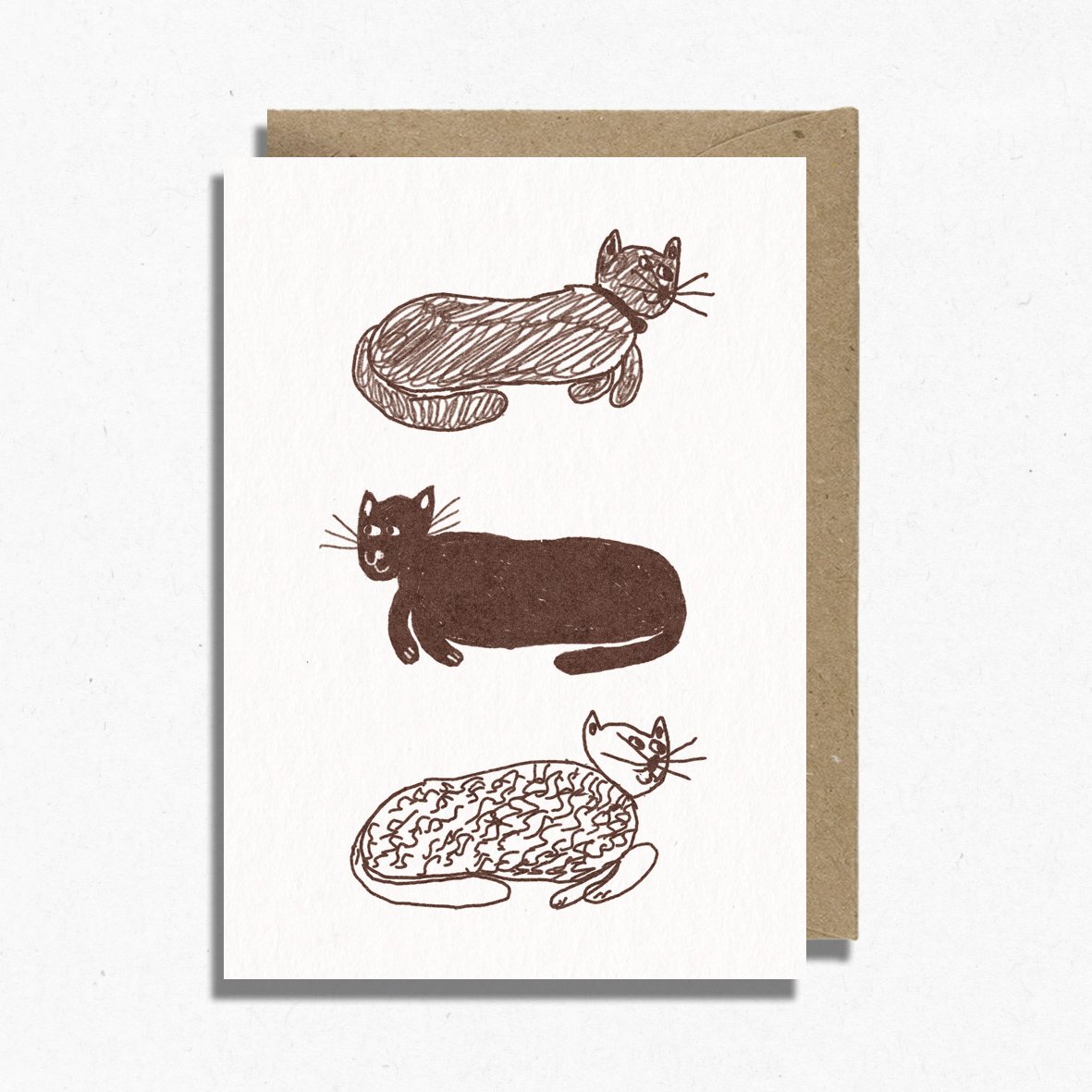 Three Cats Card