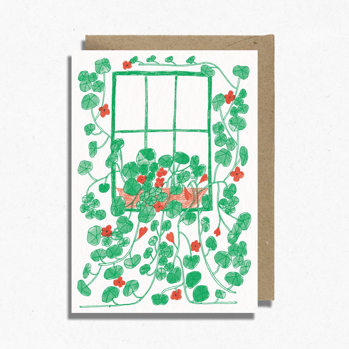 Nasturtium Windowsill Card