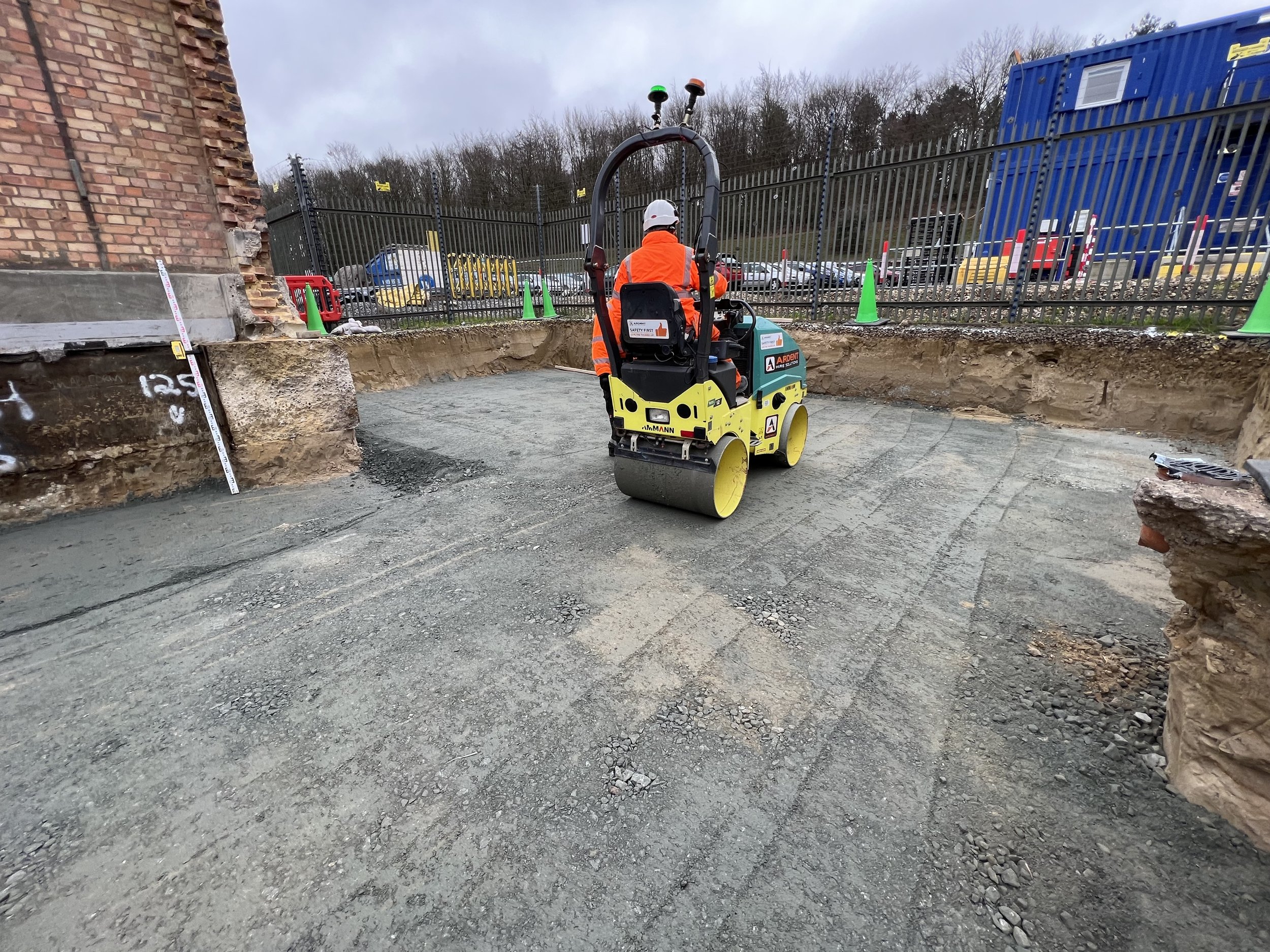 Excavated to formation and compacted new type 1