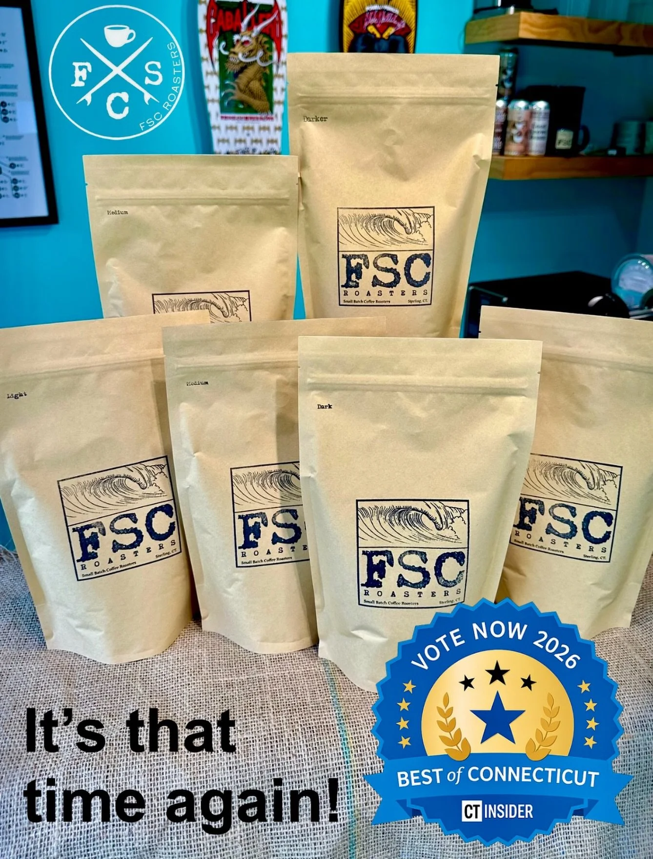 It&rsquo;s that time again friends!
Last year you all voted us into the Runner Up position - 2nd best coffee roaster in Connecticut! (Which was Amazing!) This year, let&rsquo;s go after the number one spot!  Find the link for voting in our bio. Remem