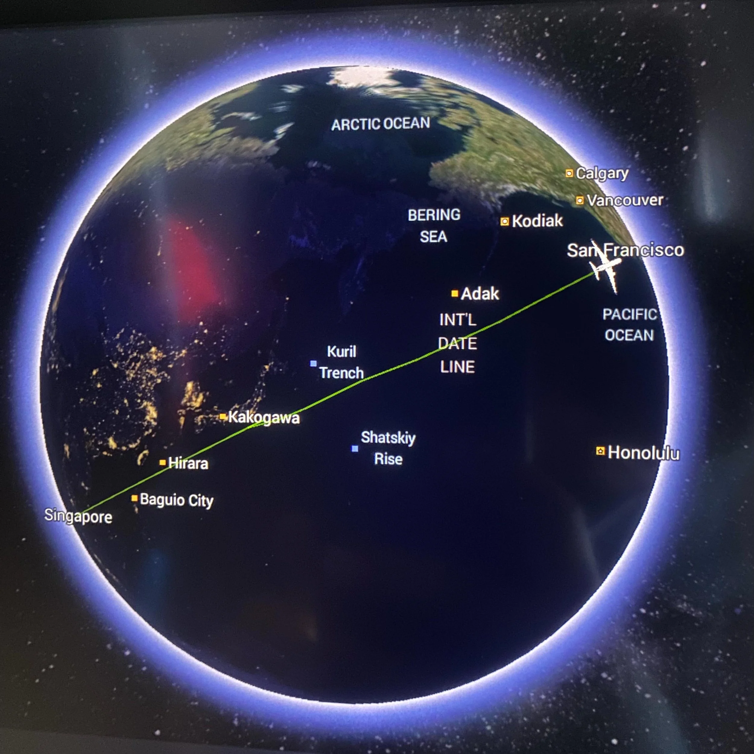 Did a little time travel today. Left Singapore at 9:30AM and arrived in SFO at 9:00AM. 
#everythingisfunifyouletitbe #havefun #ordont #yougettodecide