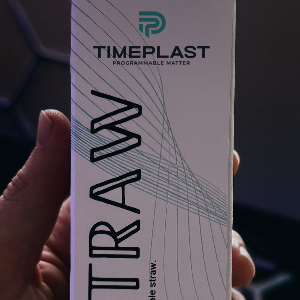 Timeplast TimeStraw box with the Timeplast logo and straws