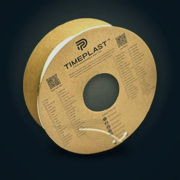 Real photo of a Timeplast Retroreflective Holographic filament spool