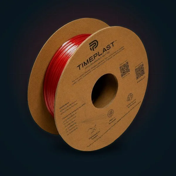 Real photo of a Timeplast Fire Gen 2 filament spool
