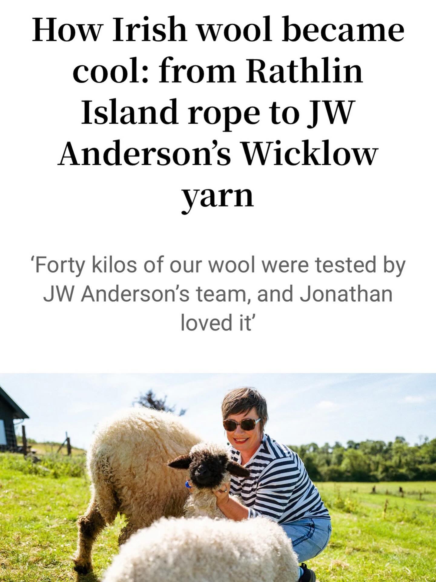So exciting to be included in this fantastic article about Irish wool in The Irish Times by @deirdremcquillan and featuring @eriu.ireland, @woolstoreireland and @thegalwaywoolco_op amongst lots of others committed to forging paths to prevent wool was
