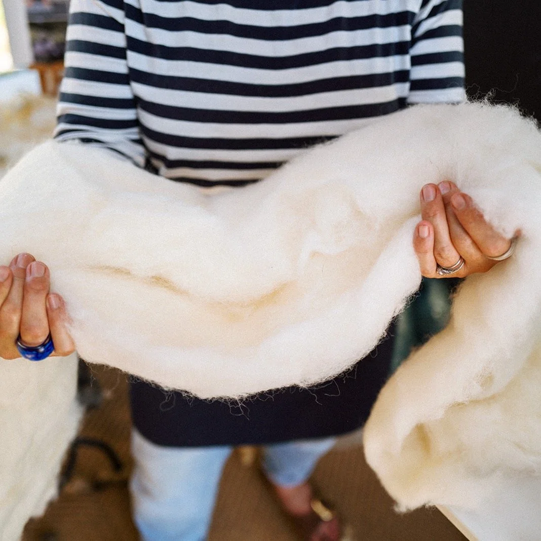 The glorious result of home grown wool, sheared, skirted, washed, dried, picked and carded. #irishwool #organicwool #rarebreedsheep #valaisblacknosesheep #microfarm
