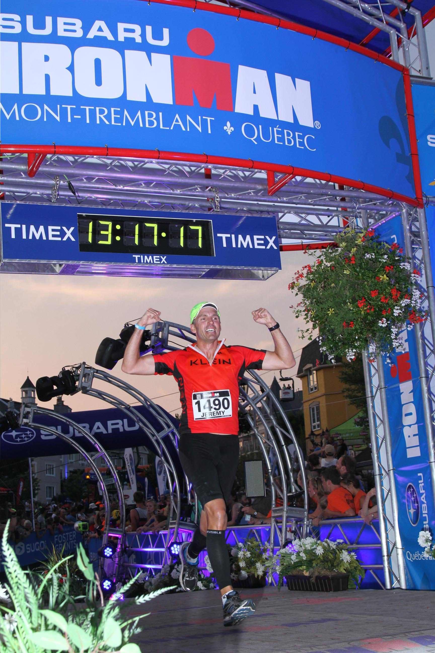 Finishing the Mont Tremblant Ironman