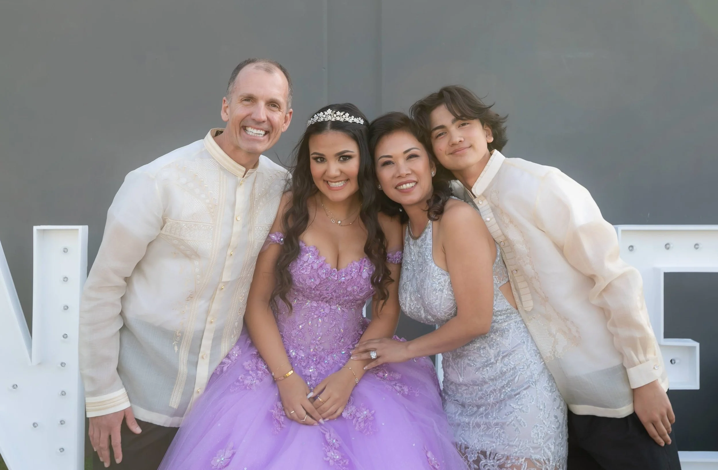 Our family at Jeannine’s 18th Birthday Filipino Debut