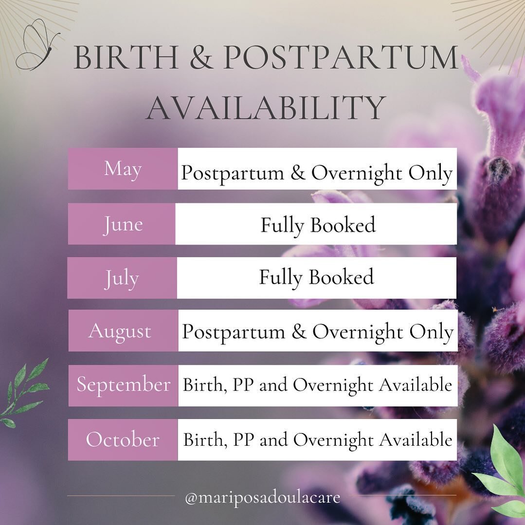 ✨doula availability✨

This is your friendly reminder to book soon, in case you are interested in birth, daytime postpartum or overnight support. I would love to support your family! If you are looking for overnight ad hoc support, so basically nothin
