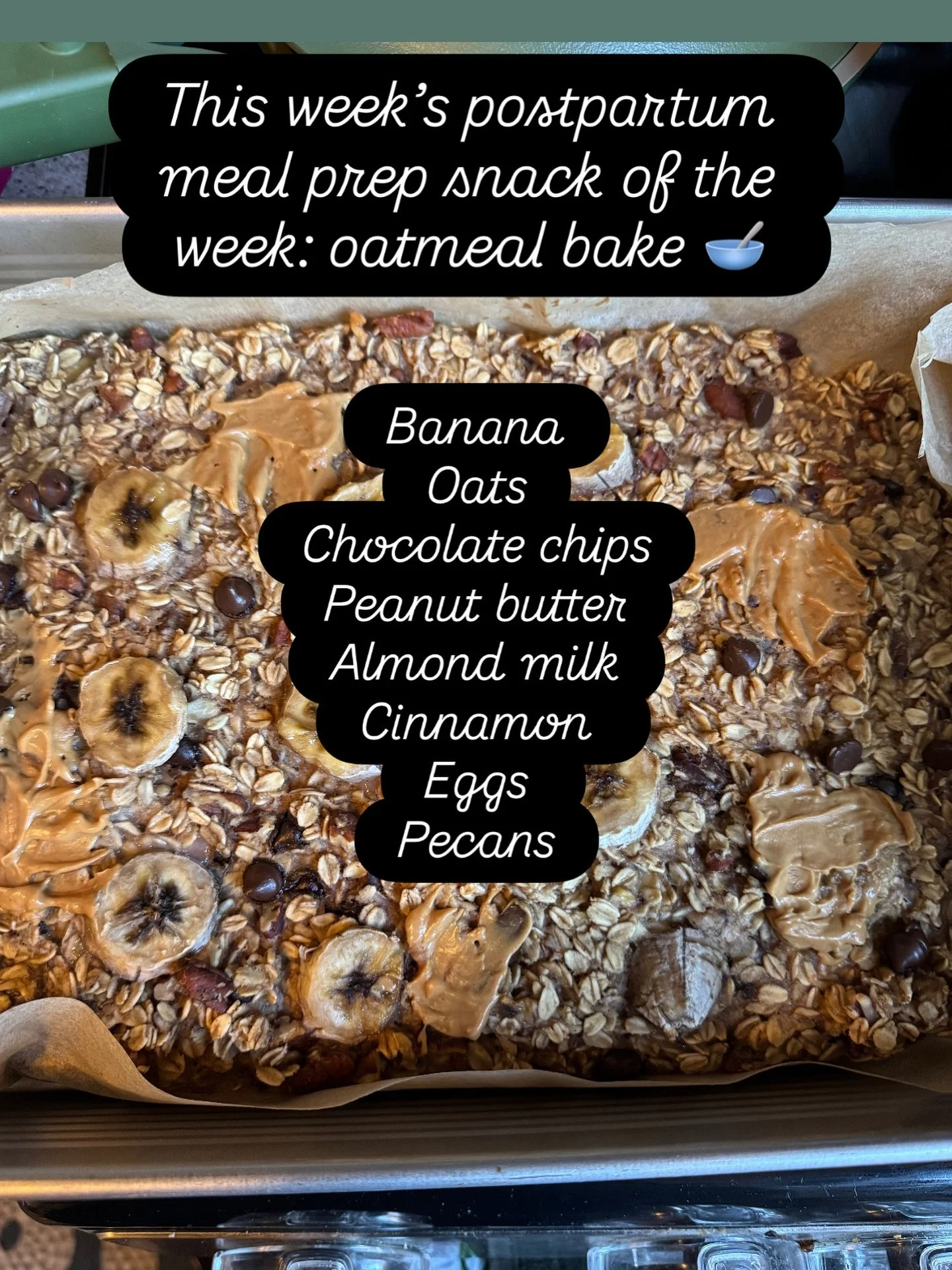 ✨New postpartum snack alert!✨
Introducing my nourishing oatmeal bake&mdash; a cozy, grab-and-go treat made to support your healing body. 💛

Postpartum is not the time to worry about what&rsquo;s for your next meal. You deserve *ease* and nourishment
