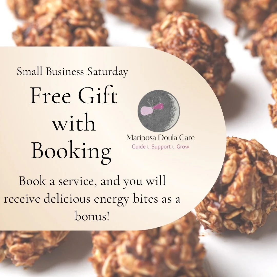 💛 Small Business Saturday Special ✨ 
Today only, I&rsquo;m saying thank you in the sweetest way.  ✨When you book a service, you&rsquo;ll receive a FREE pack of my homemade postpartum energy bites &mdash; nourishing, grounding, and perfect for those 