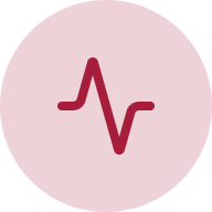Solid red circle on a white background.