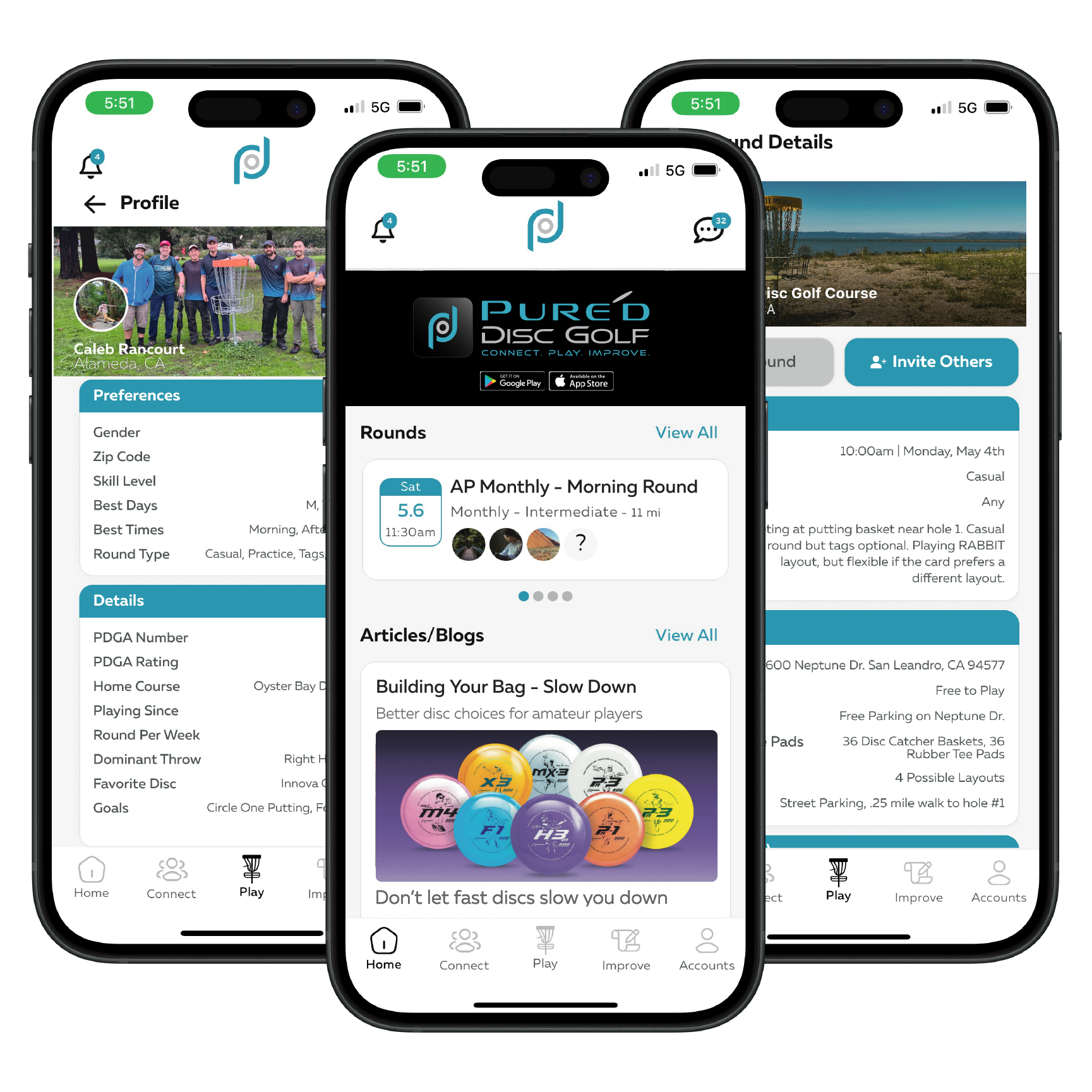 Pure’d Disc Golf A New Disc Golf App