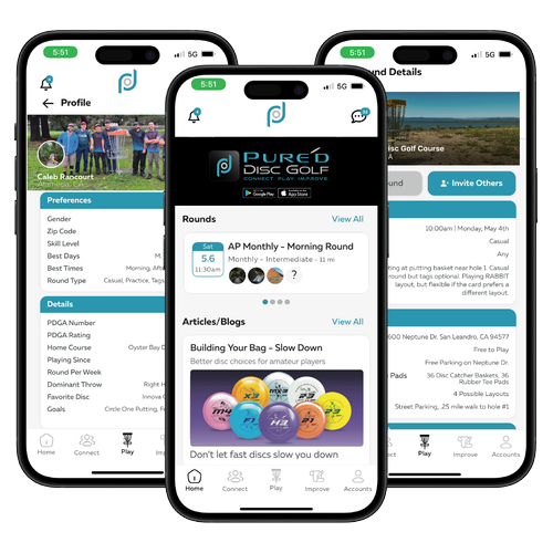 Pure’d Disc Golf A New Disc Golf App