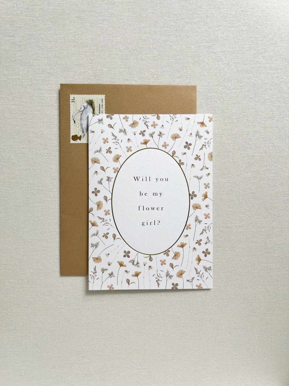 Floral Flower Girl Card