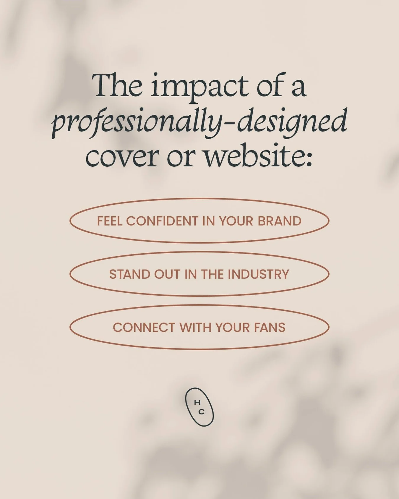 Three reasons why you should invest in professional design services 👇✨

✅ You&rsquo;ll feel confident in your brand.

We dive deep into you and your music to understand your personality and vision. The result? Authentic, one-of-a-kind creative asset