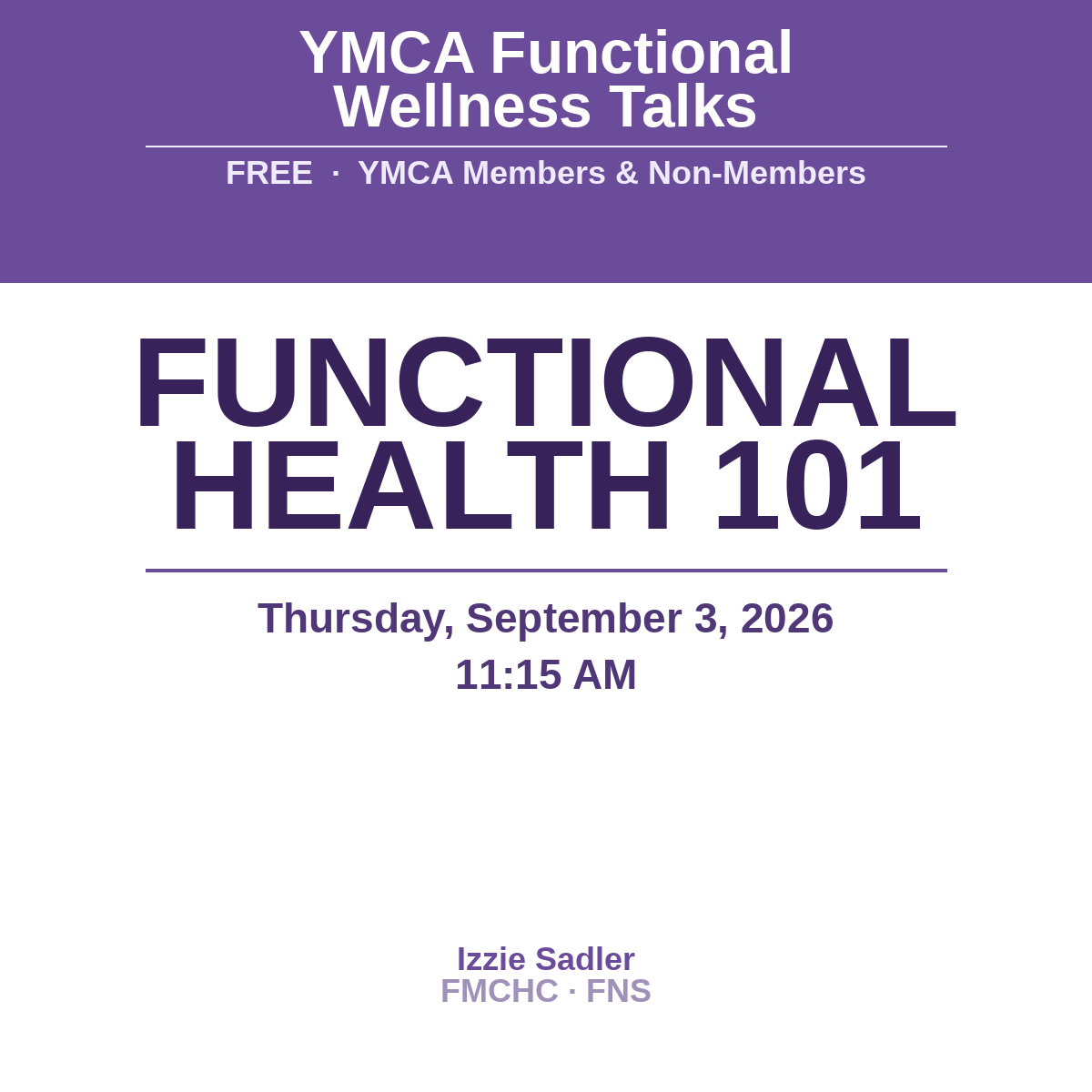 YMCA Functional Health Workshop Series
