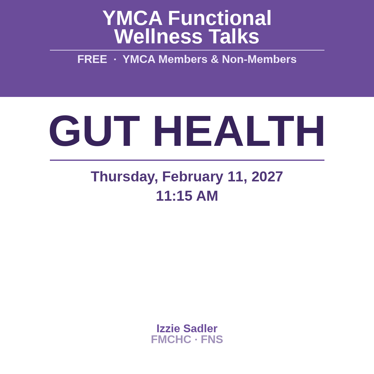 YMCA Functional Health Workshop Series