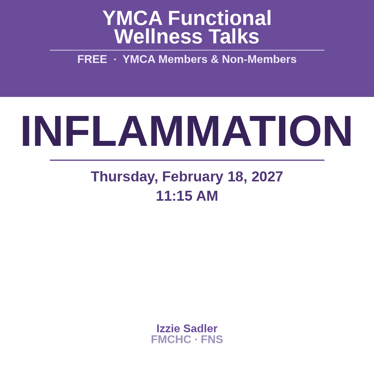 YMCA Functional Health Workshop Series