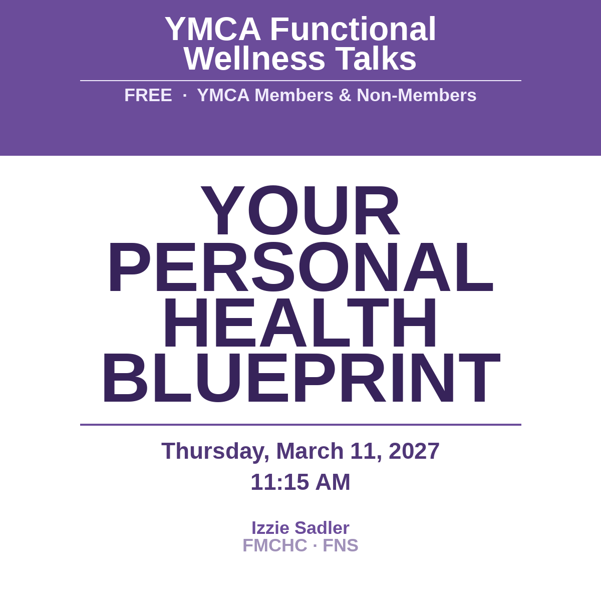 YMCA Functional Health Workshop Series