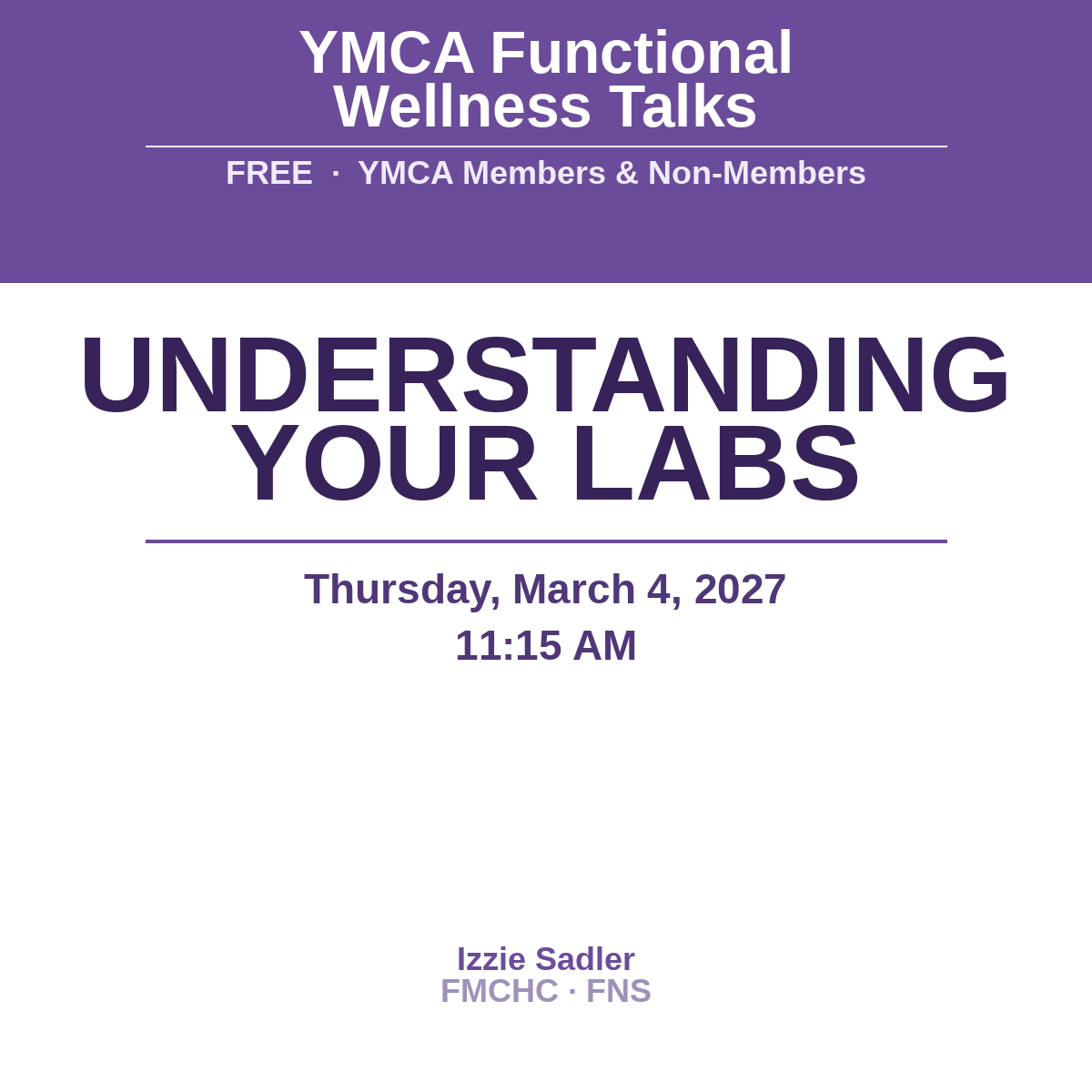 YMCA Functional Health Workshop Series