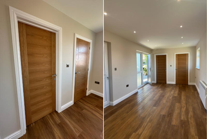 Internal space refitted and decorated
