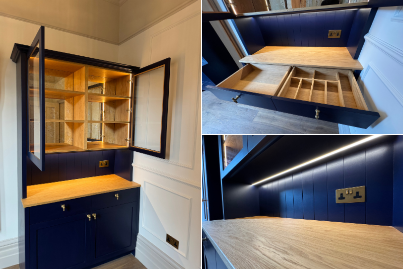 Ample storage in the dining room