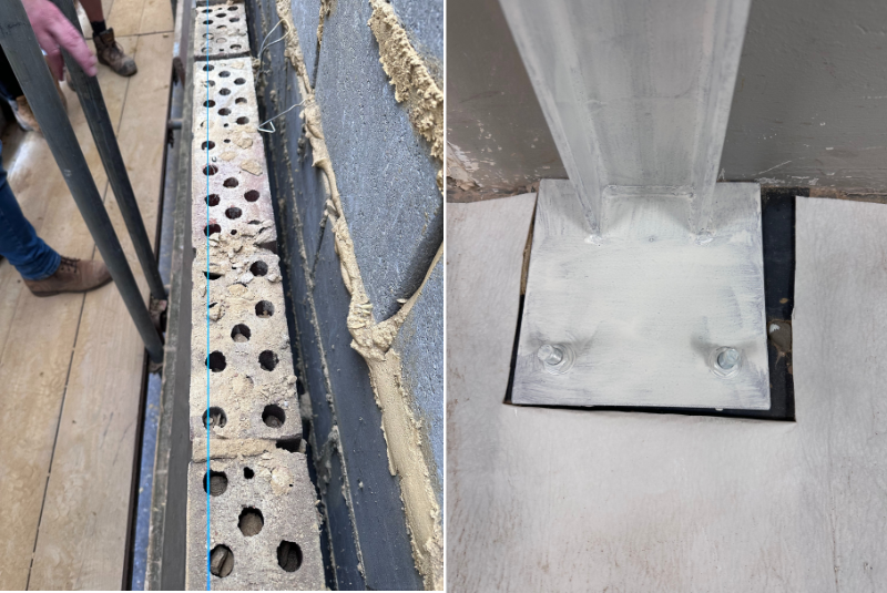 Movement joints and remedial wall tie works at Brewers