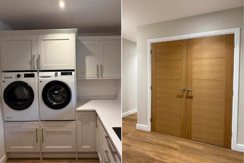 Utility room and storage cupboard