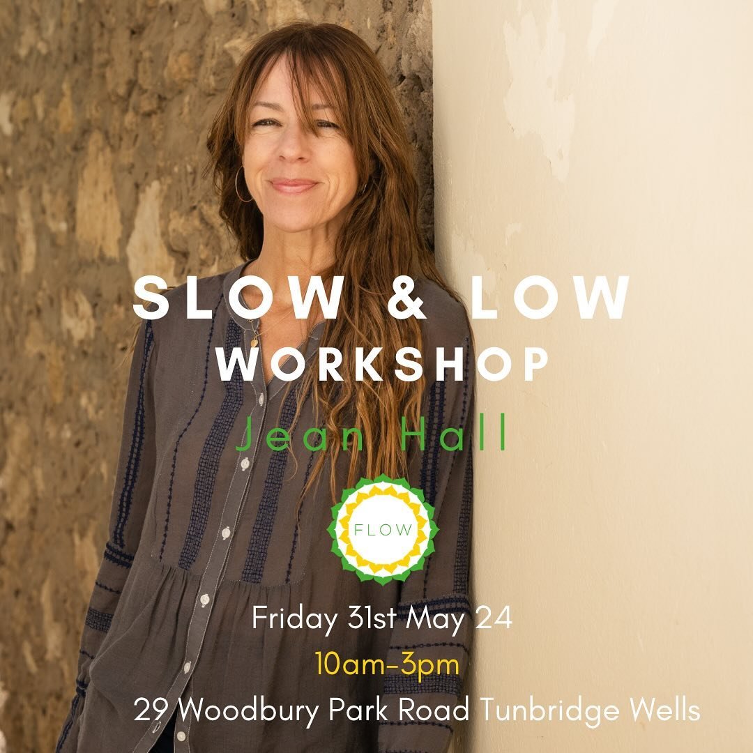 We are beyond excited to welcome Jean Hall to host her &ldquo;Slow and Low&rdquo; workshop here at Flow next month! Hurry, there are only 10 spaces available! What a treat to be able to spend the day with her learning and focussing on breath, movemen