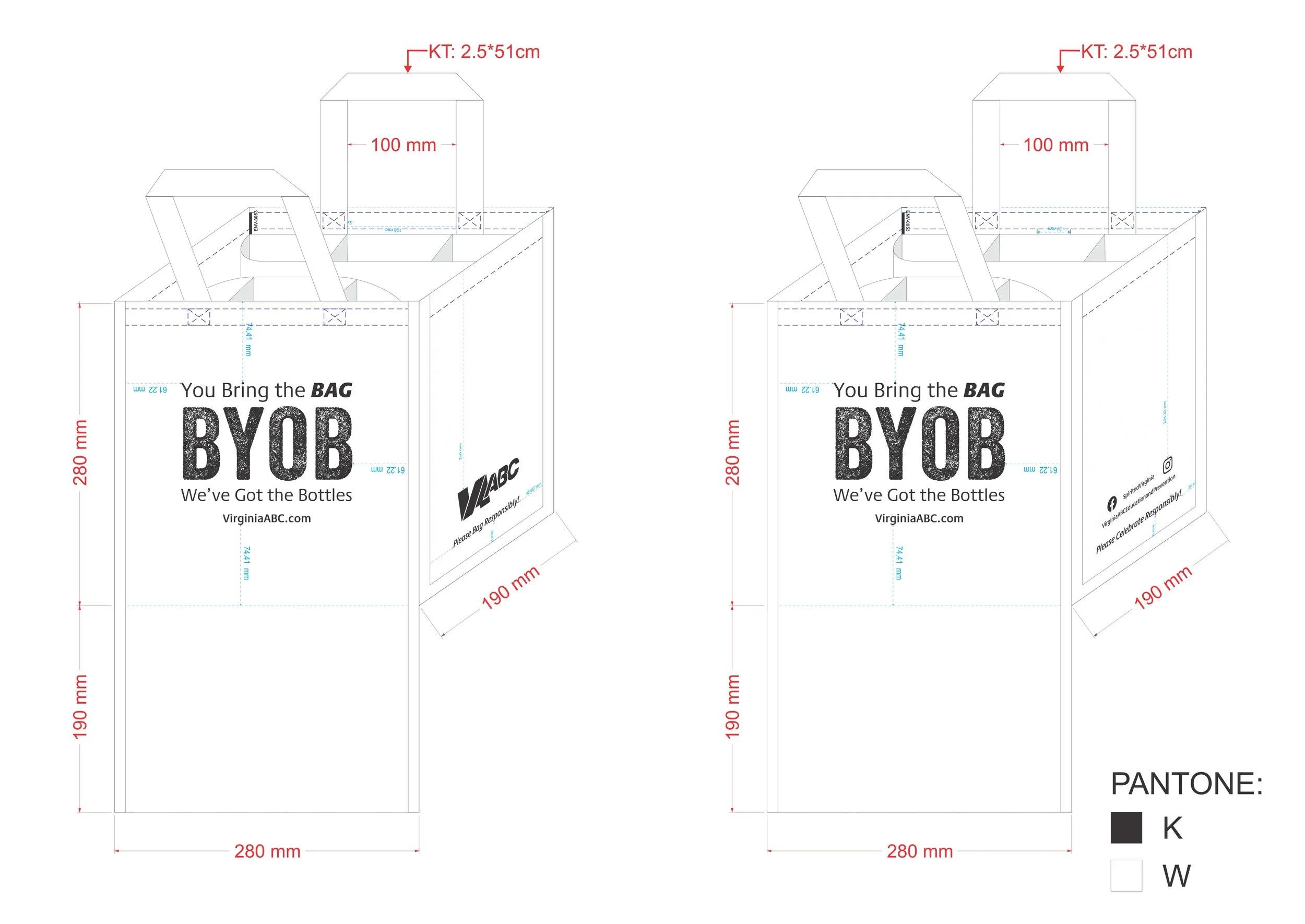 Make the reusable retail bag print part of the specification