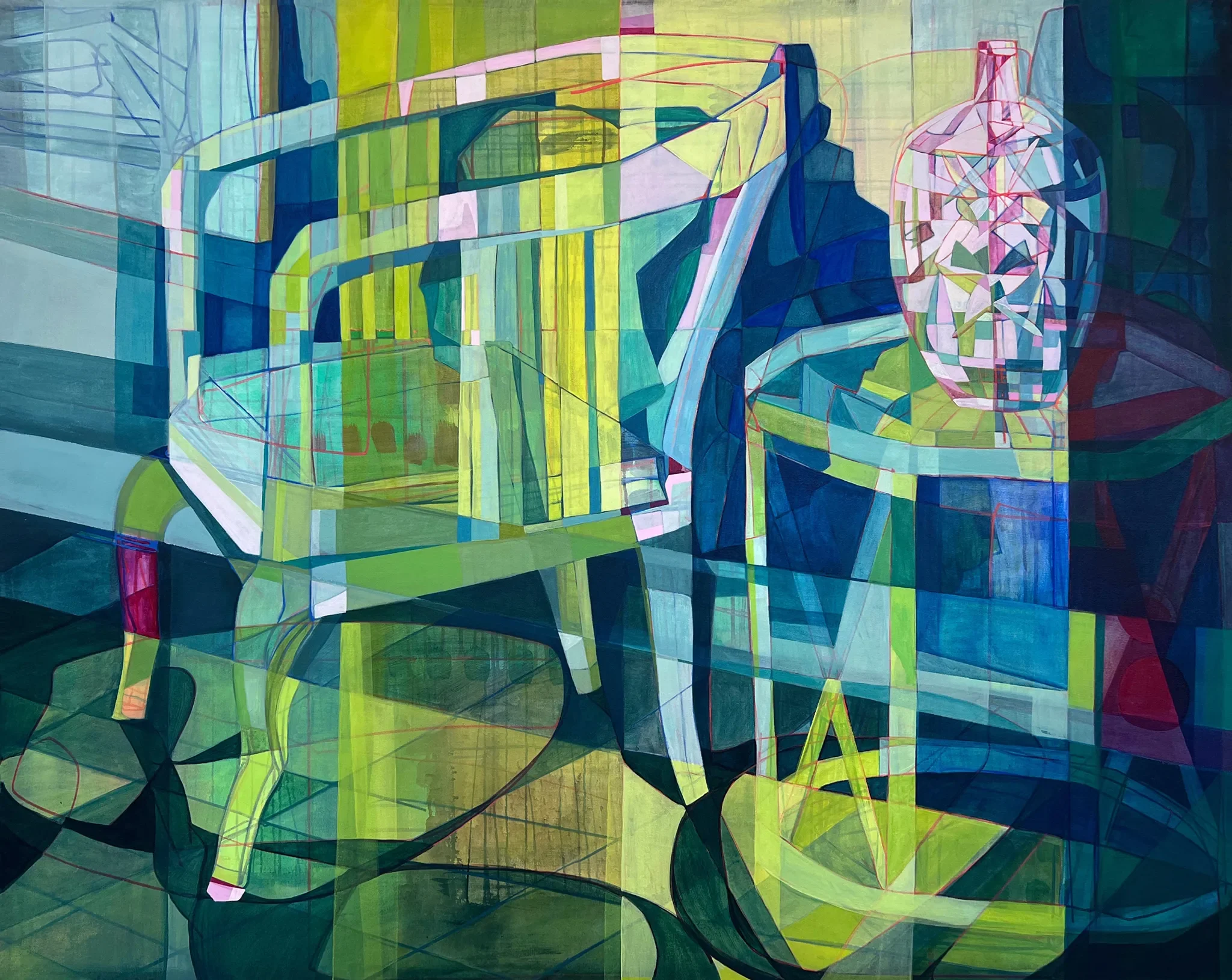 Natalie Friedman Painting of Balquisse Hotel Hallway Jimbaran Bali