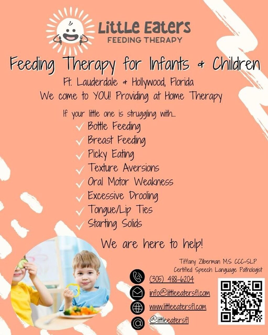 👋 Little Eaters LLC is thrilled to introduce our feeding therapy services! 🍽️ We&rsquo;re a boutique private practice catering to the Hollywood &amp; Ft. Lauderdale community, and we bring our services right to your home. 🏠 
We also offer virtual 
