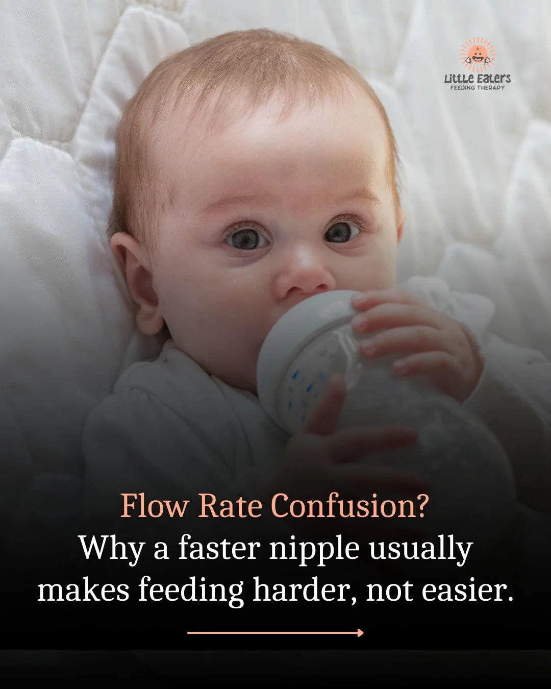 Faster nipple = better feeding.
Most of the time, it actually makes things harder.

If feeds feel stressful, messy, or rushed, the answer usually isn&rsquo;t more flow, it&rsquo;s better support.
Control over speed matters more than speed itself.

👉