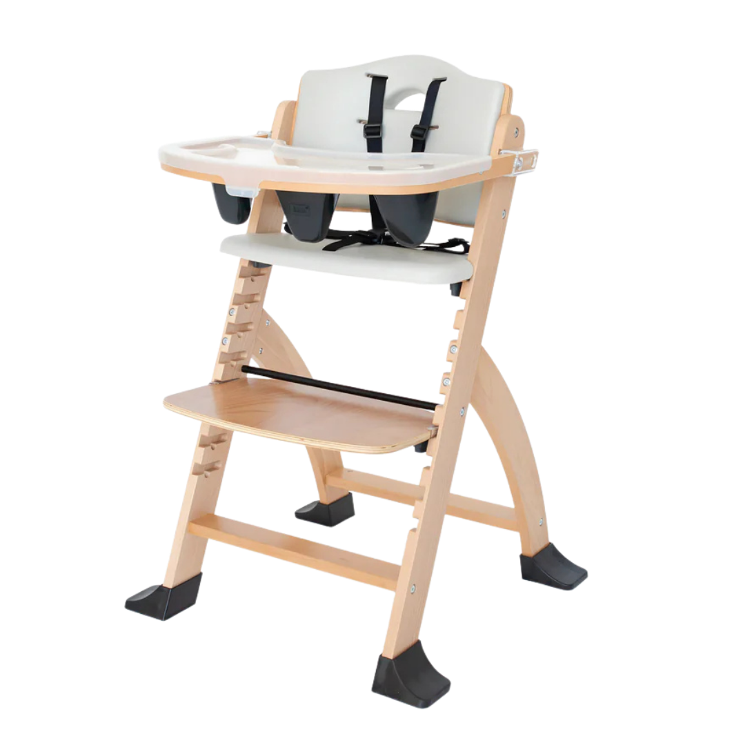 Abiie Beyond Junior Wooden High Chair with Tray