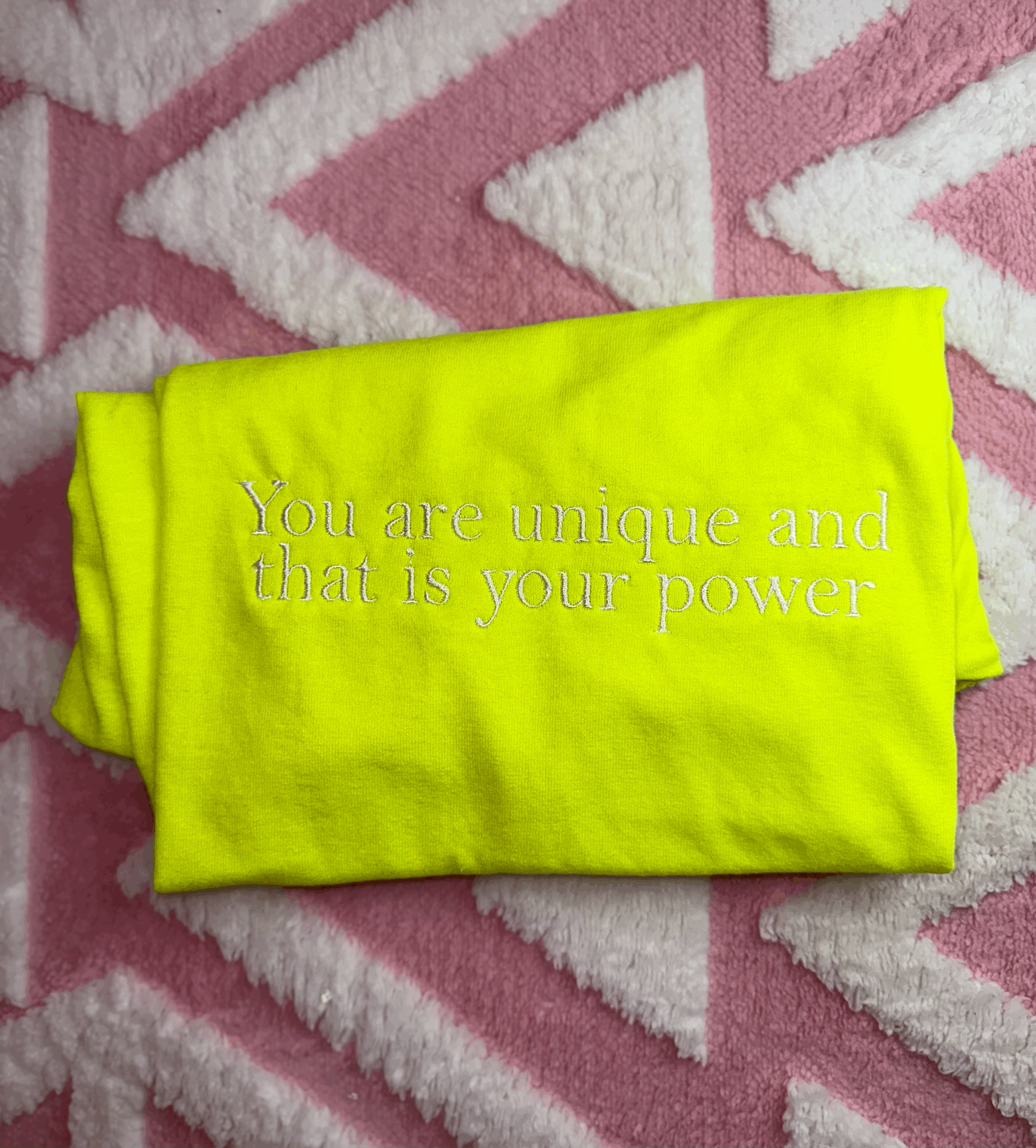 Playera Verde Seguridad You are Unique! (Unisex)