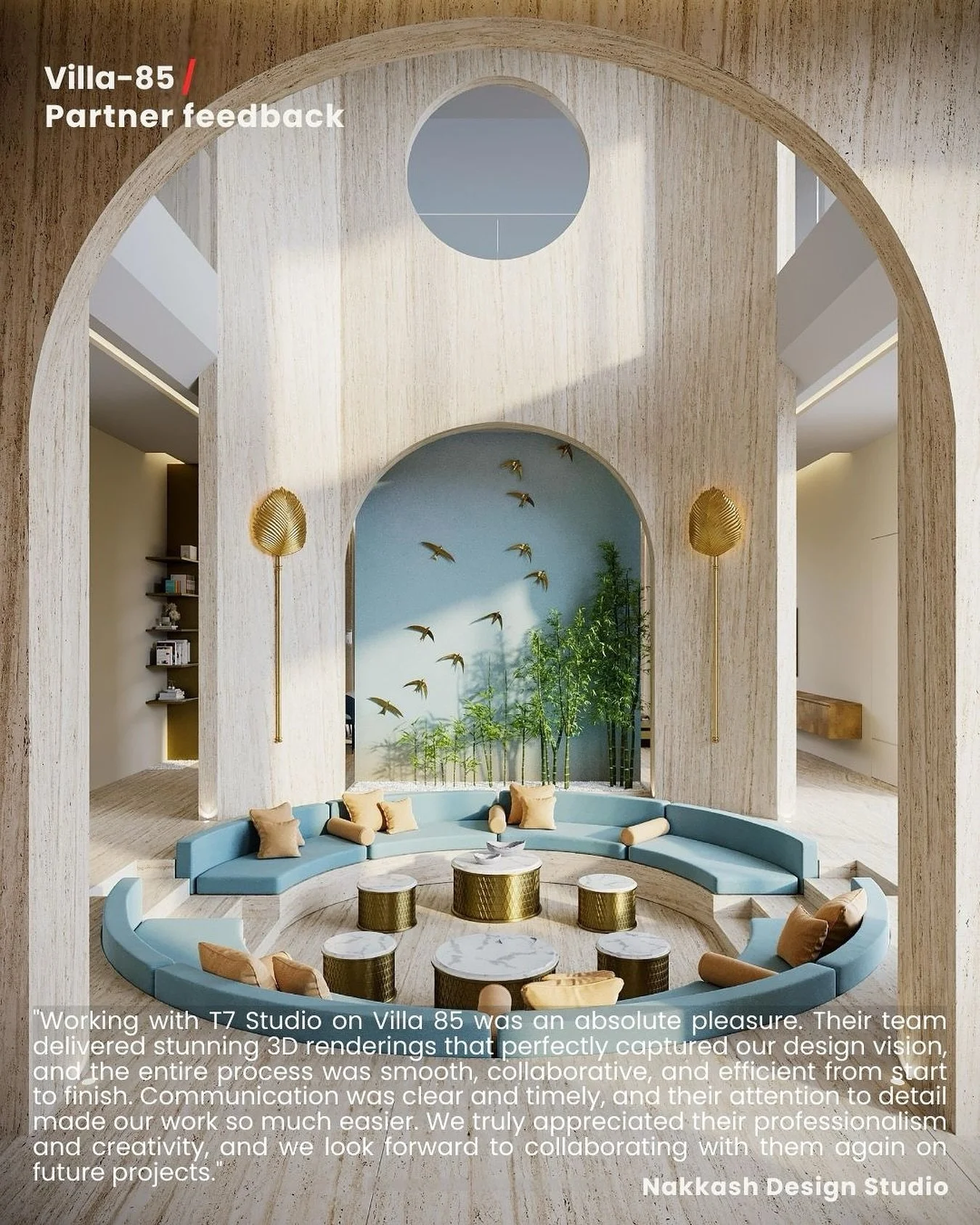 Our partner @nakkash.design.studio&rsquo;s feedback on working with T7Studios. 

#3d #rendering3d #uae #lebanon